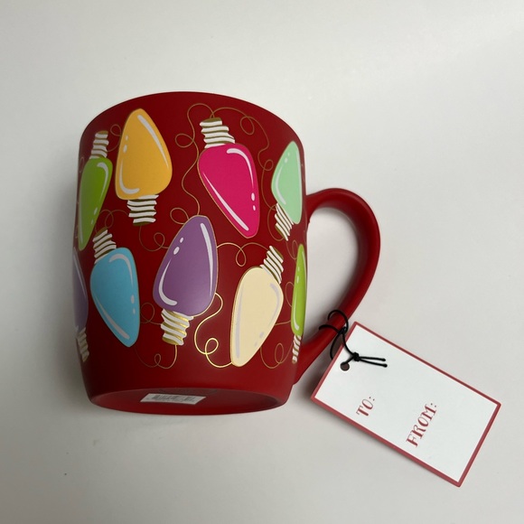 NWT ⚜️♥️⚜️ Peppermint & Pine Christmas light red festive Mug - Picture 8 of 12